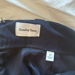 Title: Sunday Best Aritzia Black Pleated Mini Skirt Size 10 High-Waist Rare